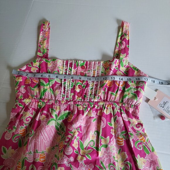 Vintage Lilly Pulitzer Y2K Umbrella Jungle Slathouse Rock Mini Dress Size 10 - Picture 9 of 11